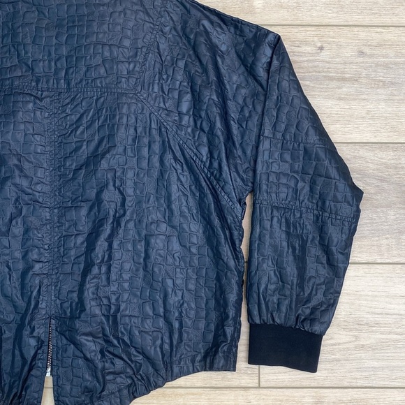 Vince Camuto Black Aligator Jacket Windbreaker Crop Zip Lightweight Rain Shell - Picture 11 of 14